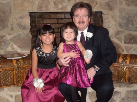 Daddy, Kasen and Karis ready for CA Father/Daughter Ball